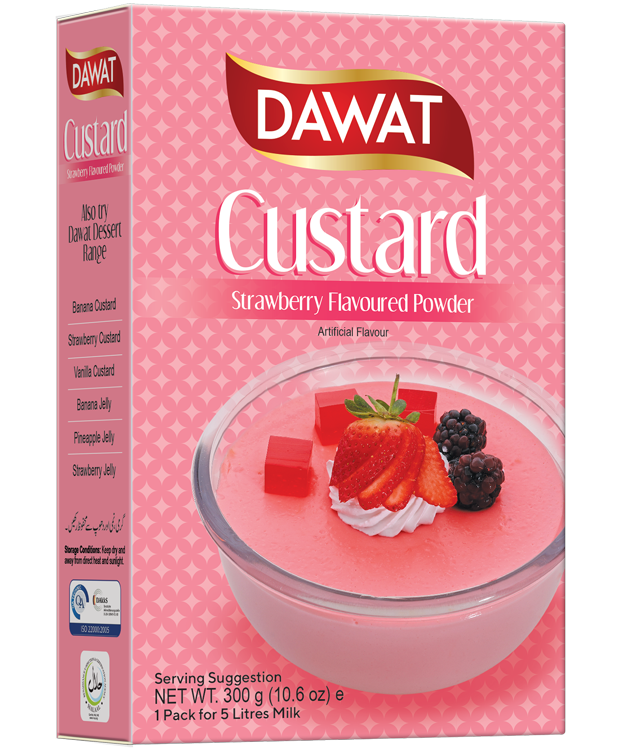 Custard Strawberry Flavoured Powder